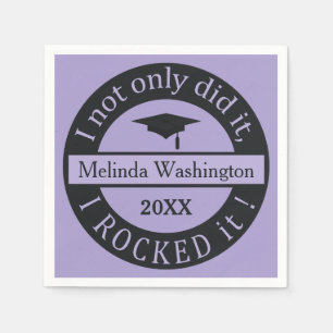 Afstuderen op eigen naam en jaarpapier servet