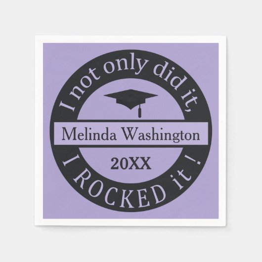 Afstuderen op eigen naam en jaarpapier servet (Voorkant)