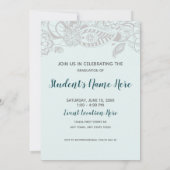 Afstuderen Open House Blauwgroen grijs design Kaart (Achterkant)