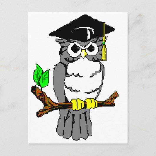 Afstuderen Owl Aankondigingskaart (Voorkant)
