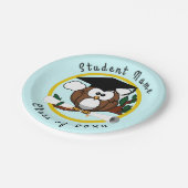 Afstuderen Owl Papieren Bordje (Gekanteld)