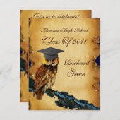 AFSTUDEREN OWL PARCHMENT WAX SEAL MONOGRAM Felt Kaart (Voorkant / Achterkant)