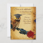 AFSTUDEREN OWL PARCHMENT WAX SEAL MONOGRAM Felt Kaart (Achterkant)