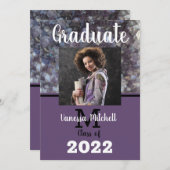 Afstuderen Paarse Amethyst Kaart (Voorkant / Achterkant)