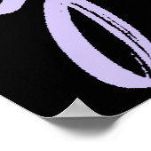 Afstuderen Paarse script | Lavendel 3 foto aandenk Poster (Hoek)