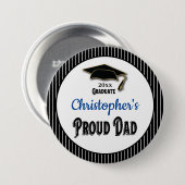 Afstuderen Papa Parent Monogram Afstudeerder Ronde Button 7,6 Cm (Voorkant /achterkant)