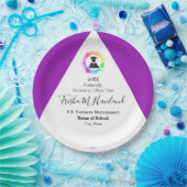 Afstuderen Papier Bord Violet en White HAMbyWG (Feest)