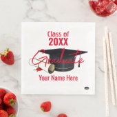 Afstuderen papier Napkin - Pet en diploma HAMbyWG Servet (Insitu)