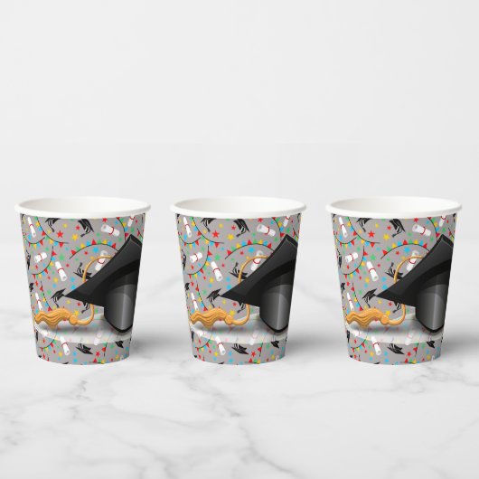 Afstuderen Papierkop Papieren Bekers (Multi)