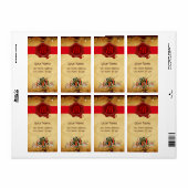 AFSTUDEREN PARCHMENT EN RODE WAX SEAL MONOGRAM ETIKET (Full Sheet)