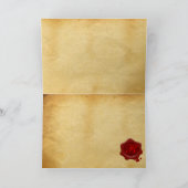 AFSTUDEREN PARCHMENT RED WAX SEAL MONOGRAM AANKONDIGING (Binnen)