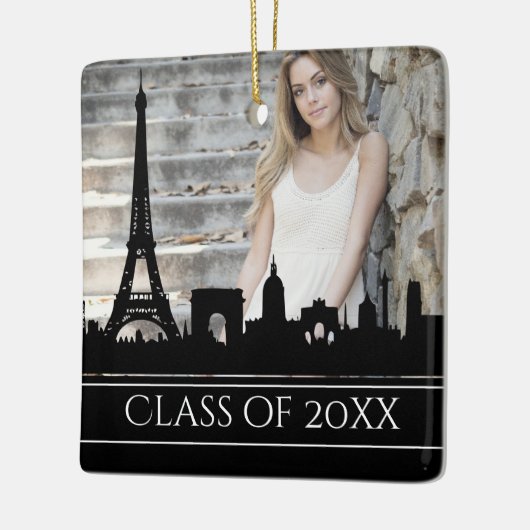 Afstuderen Paris Eiffel Tower - Kerstfeest Keramisch Ornament (Links)