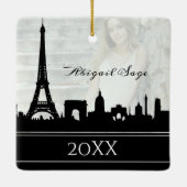 Afstuderen Paris Eiffel Tower - Kerstfeest Keramisch Ornament (Achterkant)