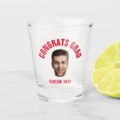 Afstuderen Partij AANGEPASTE TEKST Foto Afstuderen Shot Glas (Voorkant)