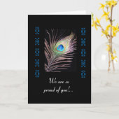 Afstuderen-pauwveer Kaart (Gele Bloem)