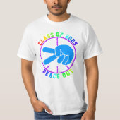Afstuderen Peace Out Class of 2025 Afstuderen Cool T-shirt (Voorkant)