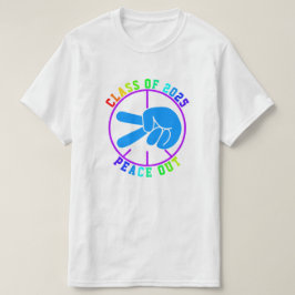 Afstuderen Peace Out Class of 2025 Afstuderen kleu T-shirt