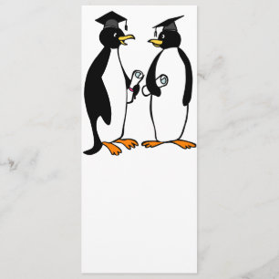 Afstuderen Penguins Cartoon Aankondiging