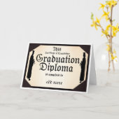 Afstuderen Permanent Tall Diploma Kaart (Gele Bloem)