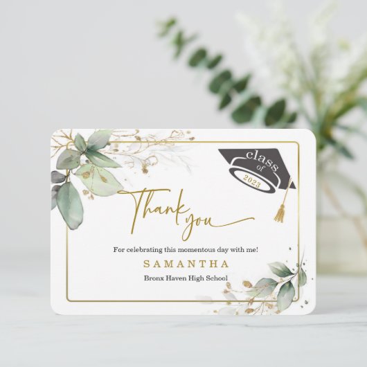 Afstuderen personaliseren Hartelijk dank Kaart (Staand voorkant)