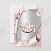 Afstuderen PET Bachelorette 3d Roos Silver Kaart (Achterkant)