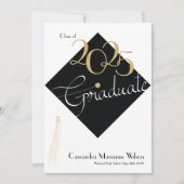 Afstuderen Pet Elegant Aankondiging (Voorkant)