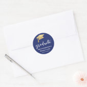 Afstuderen Pet Faux Gold Foil Hartelijk dank, mari Ronde Sticker (Envelop)