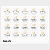 Afstuderen Pet Faux Roos Gold Foil Hartelijk dank Vierkante Sticker (Vel)