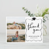 Afstuderen Pet lint Lijst Dank u | script Bedankkaart (Staand voorkant)