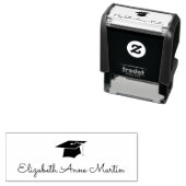 Afstuderen Pet, Mortarboard, de naam van de afgest Zelfinktende Stempel (In situ)