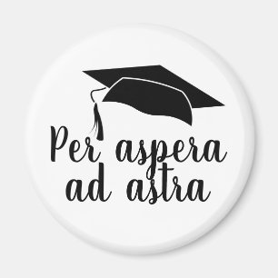 Afstuderen Pet per aspera en astra Magneet