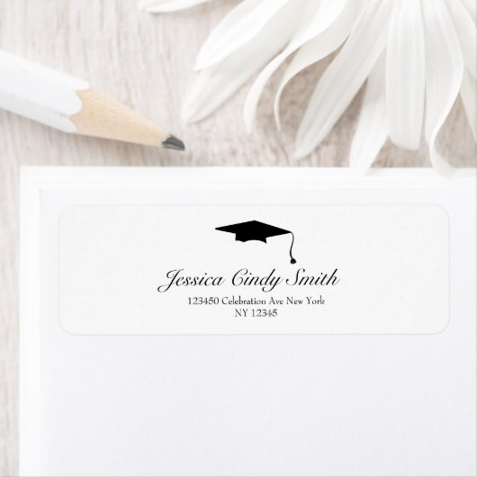 Afstuderen Pet retouradreslabel Etiket (Insitu)