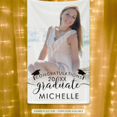 Afstuderen Photo Banner Elegant Script Congrates