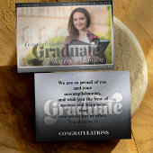 Afstuderen Photo Black Script Announcement Kaart