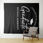 Afstuderen Photo Booth Backdrop Black Wandkleed (In Situ (horizontaal))