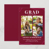 Afstuderen Photo Collage Afstudeerder 2025 Party Kaart (Voorkant / Achterkant)
