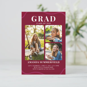 Afstuderen Photo Collage Afstudeerder 2025 Party Kaart