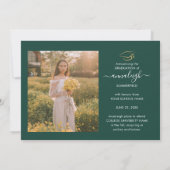 Afstuderen Photo Collage Script Green Afstudeerder Aankondiging (Achterkant)