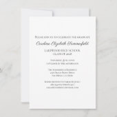 Afstuderen Photo Elegant Script | feestuitnodiging Kaart (Achterkant)