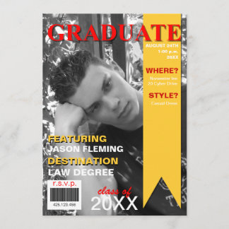 Afstuderen Photo Magazine Hoesje Uitnodiging