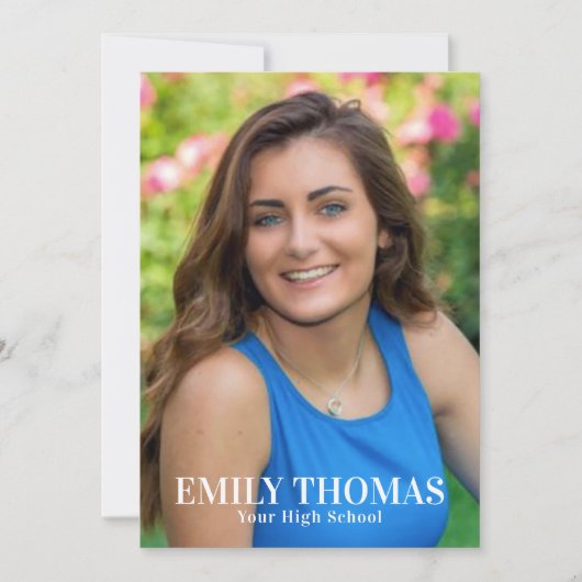 Afstuderen Photo Modern Chalkboard Mortarboard Kaart (Voorkant)