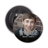 Afstuderen Photo Party Favoriet Button Flesopener (Voorkant)