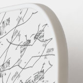 Afstuderen Pickleball Paddle – Zwart & Wit (Links Detail)