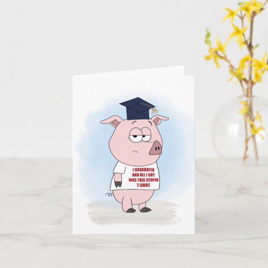 Afstuderen Pig Kaart (Gele Bloem)