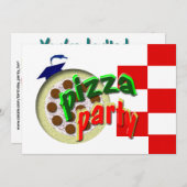 Afstuderen Pizza Party!!!!! Kaart (Voorkant / Achterkant)