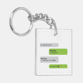 Afstuderen Plan Chat T-Shirt Sleutelhanger (Voorkant Links)
