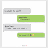 Afstuderen Plan Chat T-Shirt Sticker (Vel)