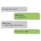 Afstuderen Plan Chat T-Shirt Sticker (Voorkant)