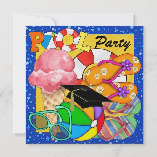 Afstuderen Pool Party - SRF Kaart (Voorkant)