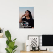 Afstuderen Poster Custom Name Date Save the Date (Thuiskantoor)